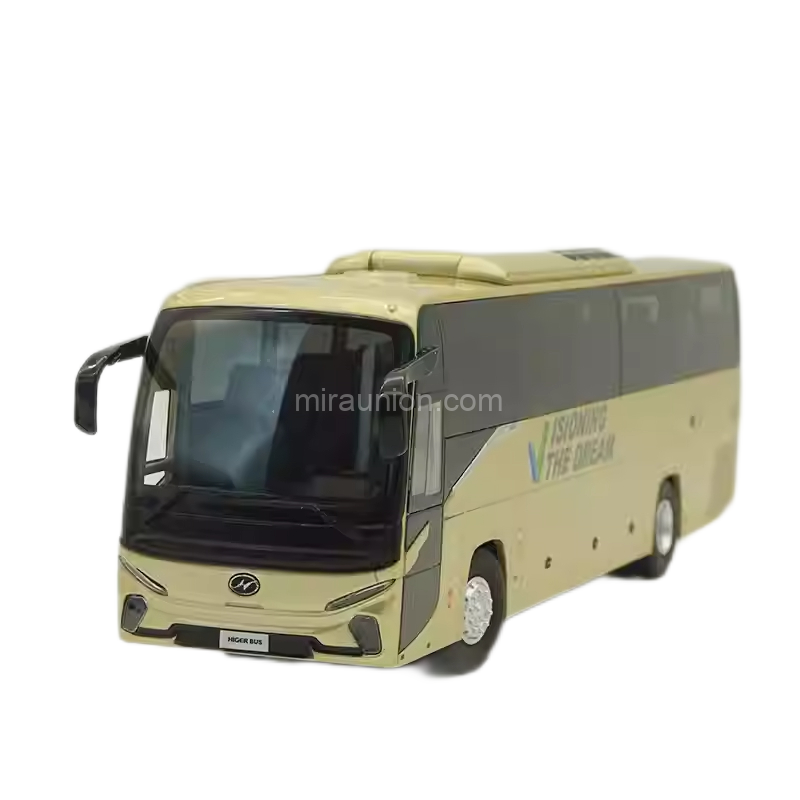 1 42 Scale Golden dragon Higer Coach V12 Alloy Bus Model with LED Lights (10)