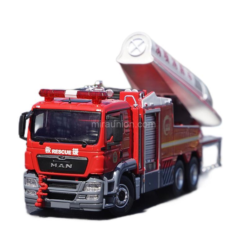 1 50 Scale MAN Turbojet Alloy Fire Truck Model (7)